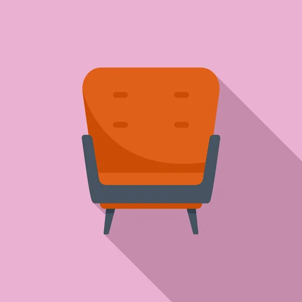Большой Кресло Иконка Плоский Вектор Внутренняя Мебель Доступ Отпуску — стоковый вектор