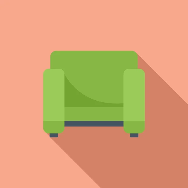 房间扶手椅图标平面矢量 内部沙发 现代风格 — 图库矢量图片