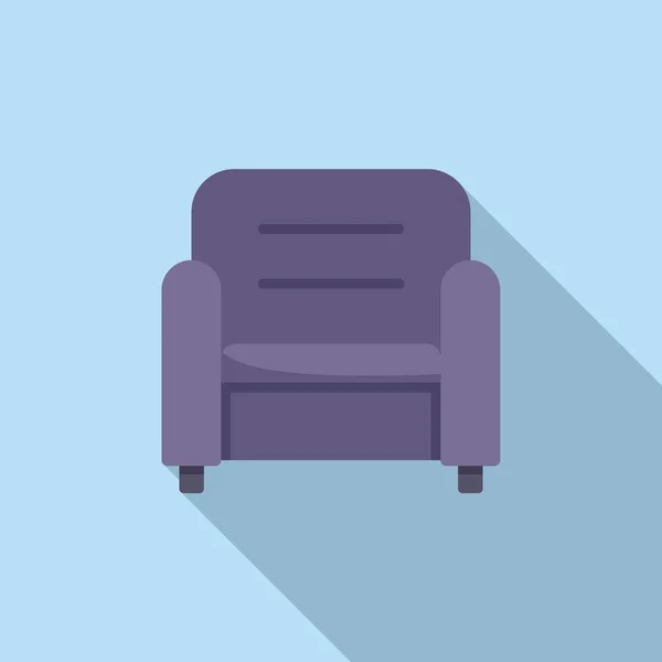 Домашній Диван Значок Плоский Вектор Інтер Розслабляється Стиль Сидіння — стоковий вектор