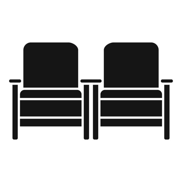 豪华座椅图标简单矢量 房间家具 放轻松 — 图库矢量图片