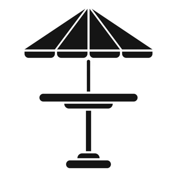 Loungetisch Schirmsymbol Einfacher Vektor Zimmermöbel Urlaub — Stockvektor