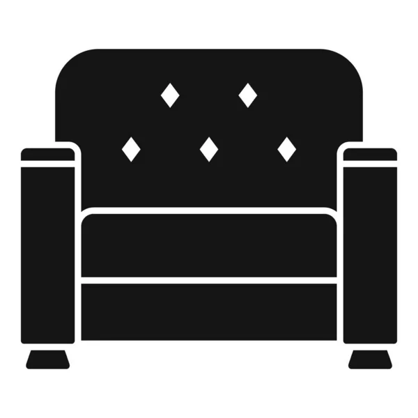 Sofa Relax Icon Simple Vector Interior Furniture Modern Person — Stock Vector