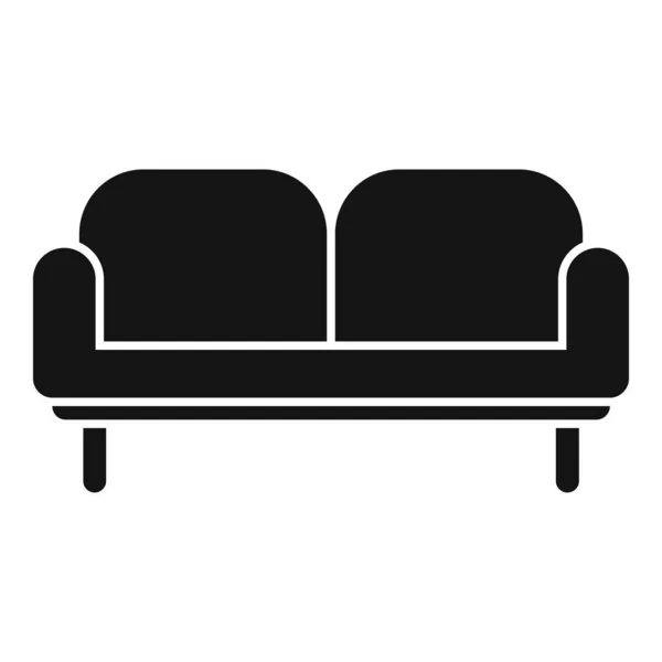 Sofá Suave Icono Vector Simple Muebles Interiores Diseño Relajante — Vector de stock