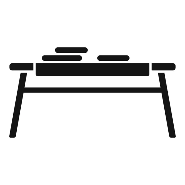 Ikon Tabel Vektor Sederhana Perabotan Dalam Desain Rumah - Stok Vektor