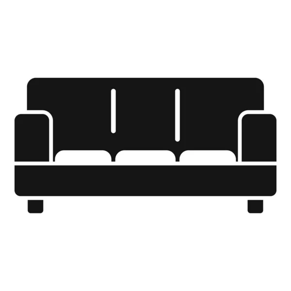 Stil Sofa Symbol Einfacher Vektor Zimmermöbel Urlaub Modern — Stockvektor