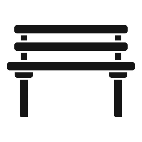Park Holz Bank Symbol Einfachen Vektor Aufenthaltsraum Außenmöbel — Stockvektor
