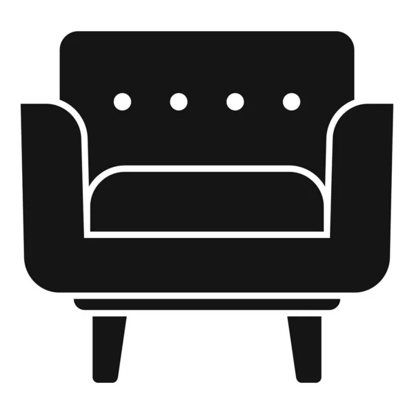 Koppla Fåtölj Ikon Enkel Vektor Möbelstol Resor — Stock vektor