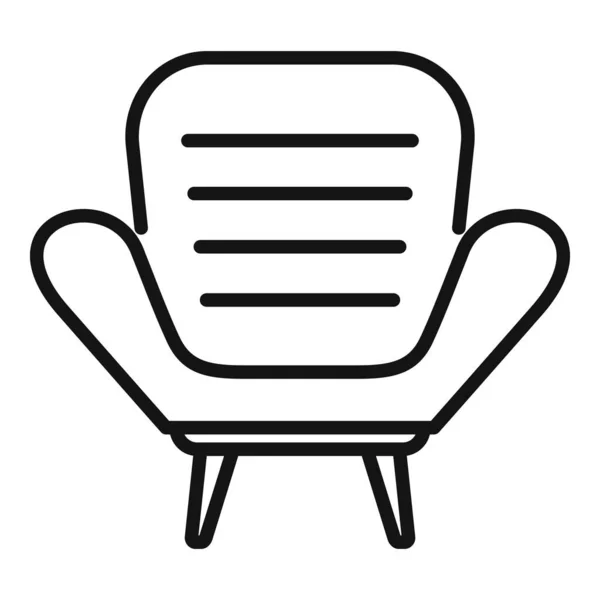 Πολυτελής Καρέκλα Εικονίδιο Διάνυσμα Περίγραμμα Εσωτερικό Δωμάτιο Σχεδιασμός Γραφείου — Διανυσματικό Αρχείο