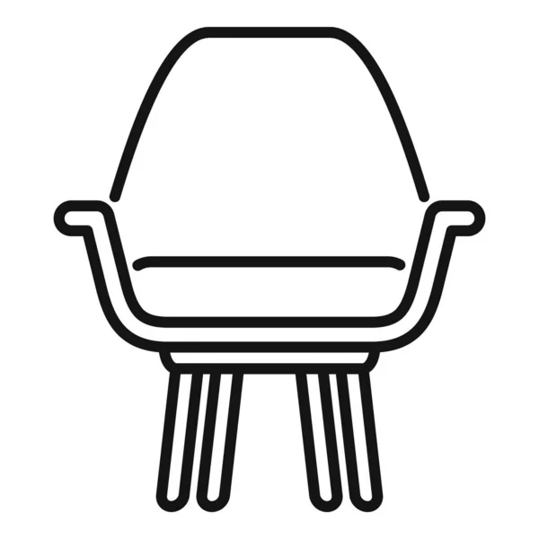 Chaise Moderne Icône Contour Vecteur Mobilier Intérieur Détendez Design — Image vectorielle