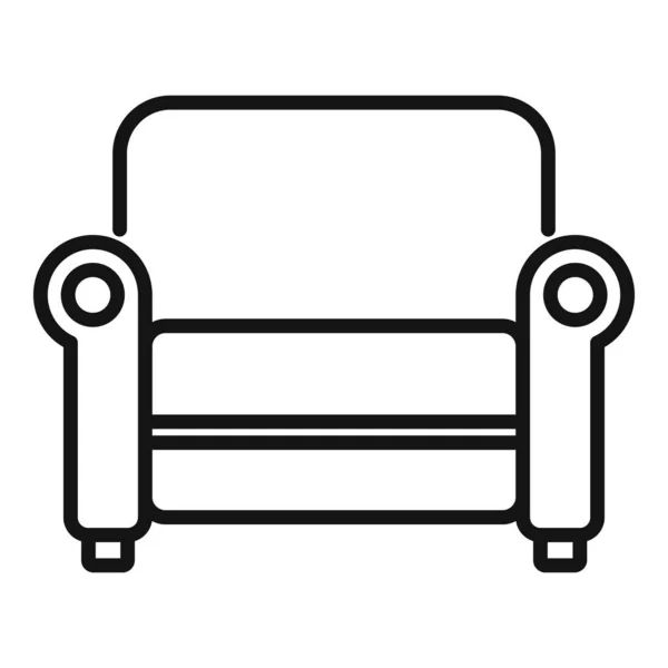 Ícone Poltrona Vetor Contorno Mobiliário Luxo Home Design —  Vetores de Stock