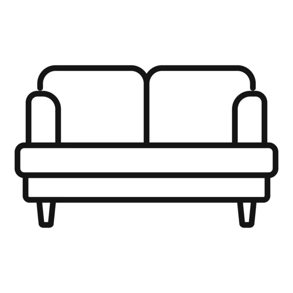 Soft Room Sofa Icon Outline Vector Travel Interior Vacation Zone — Stock Vector