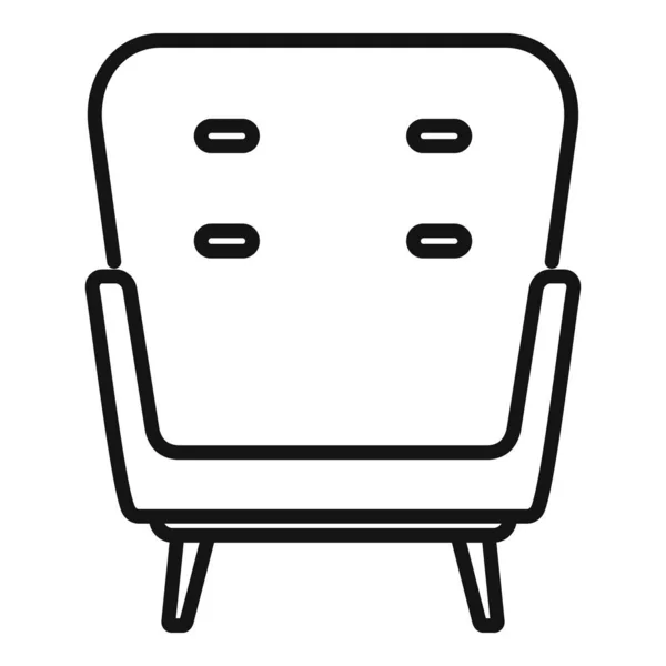 Большой Вектор Контура Кресла Внутренняя Мебель Доступ Отпуску — стоковый вектор