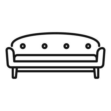 Lüks koltuk ikonu ana hat vektörü. Oda mobilyası. Seyahat tasarımı