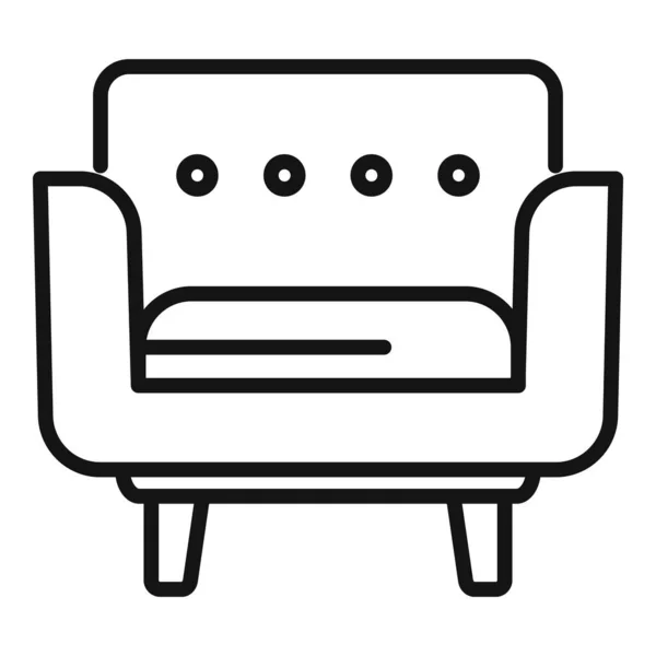 Расслабьте Вектор Контура Кресла Мебельное Кресло Отдых — стоковый вектор