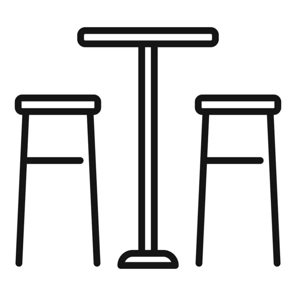 Вектор Контура Иконки Внешней Мебели Салона Кафе Бар Vip Chair — стоковый вектор