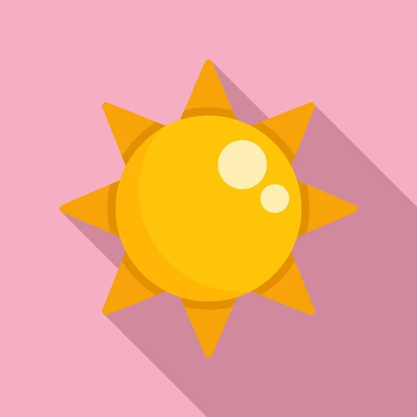 Vitamin Sunlight Icon Flat Vector Sun Skin Human Lack — Stock Vector
