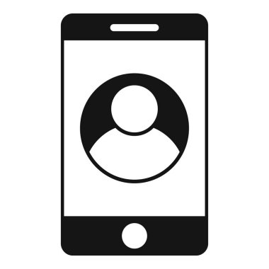 Akıllı telefon güven simgesi basit bir vektör. Sosyal işler. Görevi