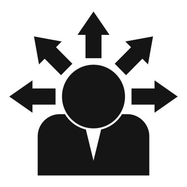 Görme simgesini odakla basit vektör. Sosyal işler. Takım çalışanı