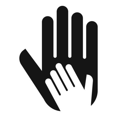 İş simgesi olan basit vektöre güven. Sosyal işler. Çekirdek görme