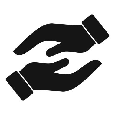 Takım simgesini basit vektörle tut. İş güvencesi. Çekirdek çalışması