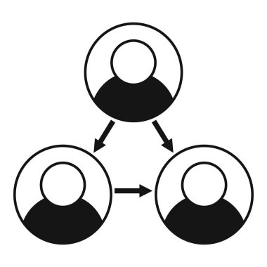 Güven grubu simgesi basit vektör. Sosyal işler. Gerçek dürüstlük.