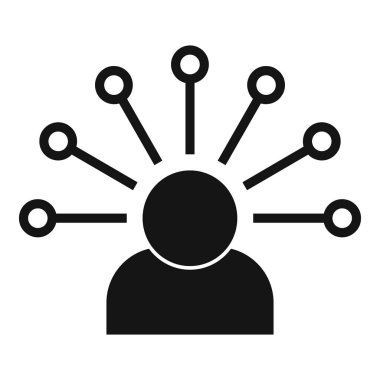 Güvenilir kişi simgesi basit bir vektör. Sosyal şirket. Çekirdek çalışması