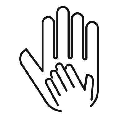 İş simgesi taslak vektörüne güven. Sosyal işler. Çekirdek görme