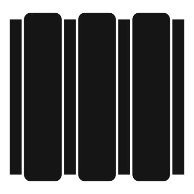 Metal çatı simgesi basit vektör. Bina inşaatı. Çelik çatı.