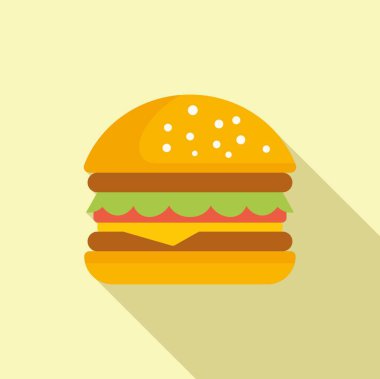 Burger hastalığı ikonu düz vektör. Ağrı kesici. Tıp doktoru.