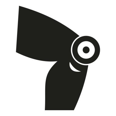 Diz ağrısı simgesi basit vektör. Eklem hastalığı. Ayak yaralanması.