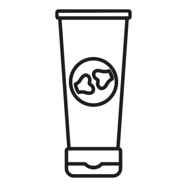 Eklem iltihabı krem tüpü dış hat vektörü. Ağrı kesici. Tıbbi hastalık