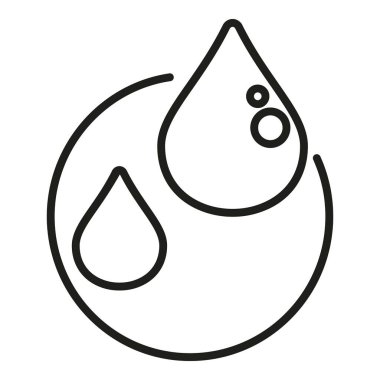 Laboratuvar kan testi ikonu ana hatları vektörü. Kapsamlı test. Corona virüsü