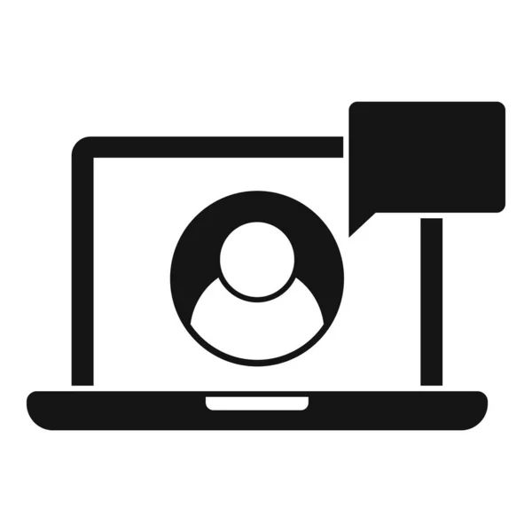 Laptop Online Vertrouwen Pictogram Eenvoudige Vector Sociale Zaken Focus Team — Stockvector