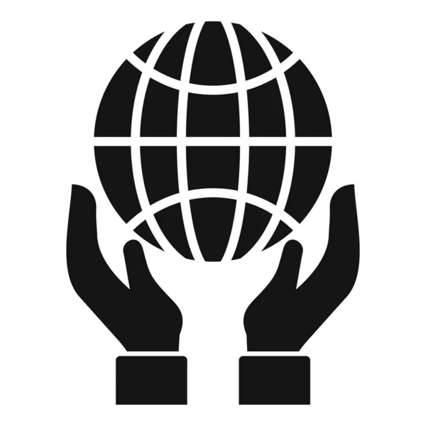 Icono Confianza Global Vector Simple Corporación Social Estrategia Grupo — Vector de stock