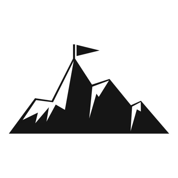Піктограма Гірської Цілі Простий Вектор Соціальна Довіра Команда Компанії — стоковий вектор