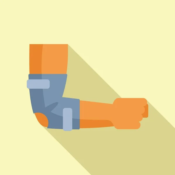 肘の負傷アイコンフラットベクトル 関節痛 医師の炎症 — ストックベクタ