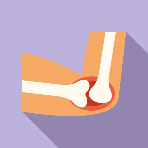 Ellbogenverletzung Ikone Flacher Vektor Medizinische Schmerzen Körperschmerz — Stockvektor
