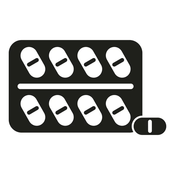 Capsule Pills Icon Simple Vector Arthritis Pain Medical Disease — Stock Vector