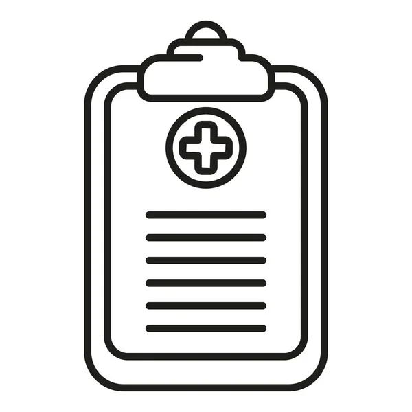 Patient Clipboard Icône Contour Vecteur Santé Médicale Traitement Des Pieds — Image vectorielle
