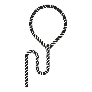 Çizgi ikonu basit vektörü. Batı kovboyu. Rodeo kablosu