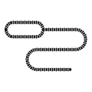 Skein kement simgesi basit vektör. İp kovboyu. Rodeo kablosu