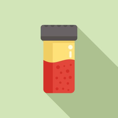 Kırmızı biber kutusu ikonu düz vektör. Tatlı sebze. Yemek pişirmek.