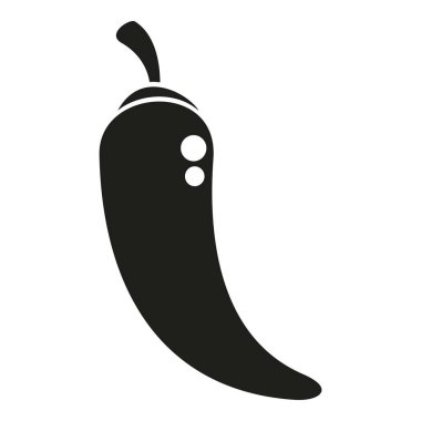 Paprika yemek ikonu basit bir vektör. Tatlı biber. Sağlık Tesisi