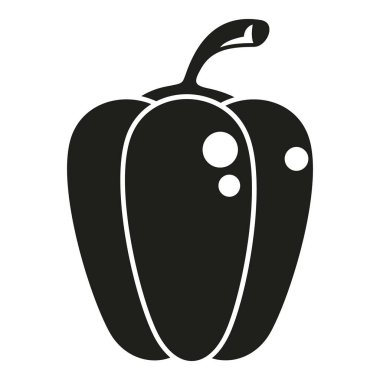 Sağlık kırmızı biber ikonu basit bir vektör. Tatlı sebze. Olgun bitki