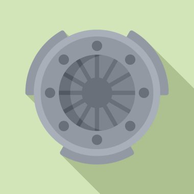 İç debriyaj ikonu düz vektörü. Otomatik koruma. Otomobil tamiri