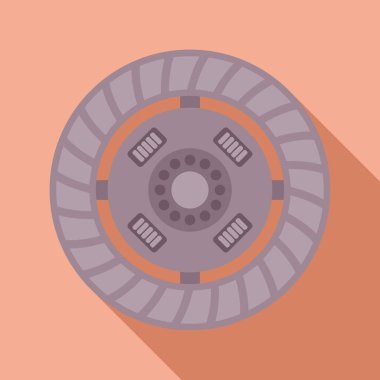 Vites debriyajı düz vektörü. Araba takımı. Otomobil tamiri