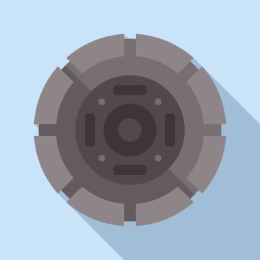 Tamir seti simgesi düz vektörü. Debriyaj diski. Otomobil sistemi