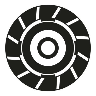 Debriyaj simgesi basit vektörü. Araba diski. Otomatik tekerlek