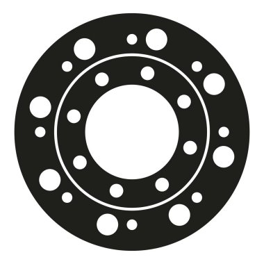 Debriyaj diski simgesi basit vektör. Araba takımı. Kapak basıncı