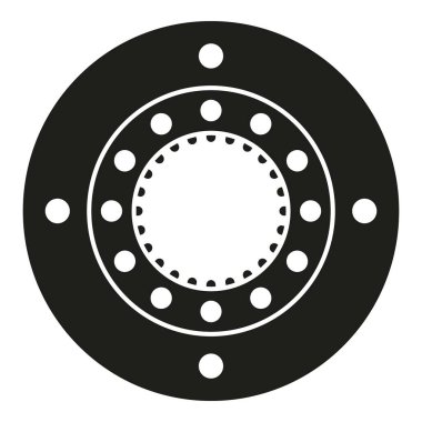 Araba diski simgesi basit vektör. Otomatik koruma. Kit debriyajı